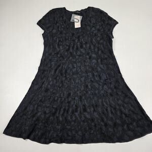 Peruvian Connection Dress Womens XL Aurelie Jacquard Knit Short Sleeve